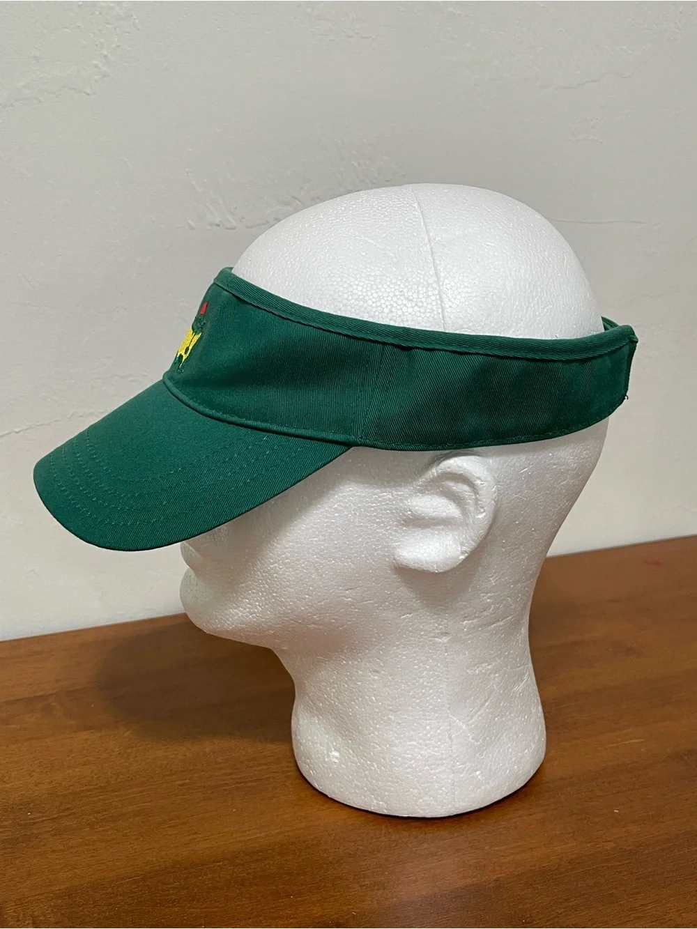 American Needle Masters Green Low Riser Visor Ionic Embroidered Yellow Map Flag